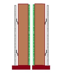 Fixation de la cloison sèche aux poteaux avec des canaux résilients