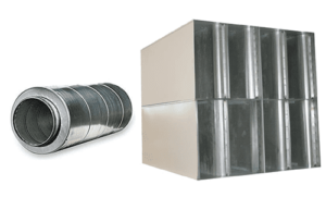 Silencieux absorbants, ronds et rectangulaires