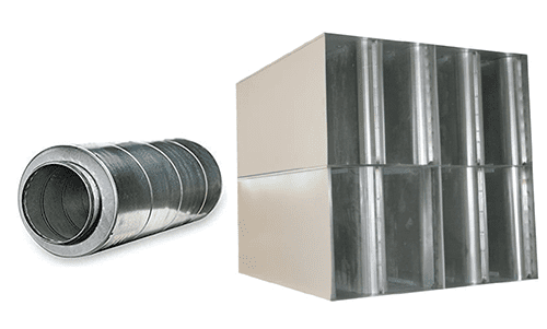 Silencieux absorbants, ronds et rectangulaires