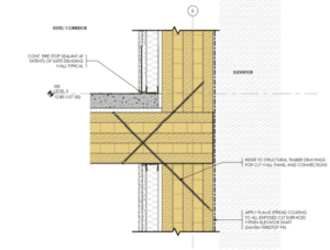 Atténuation de la transmission sonore de la cage d'ascenseur. Crédit - Edge Architects